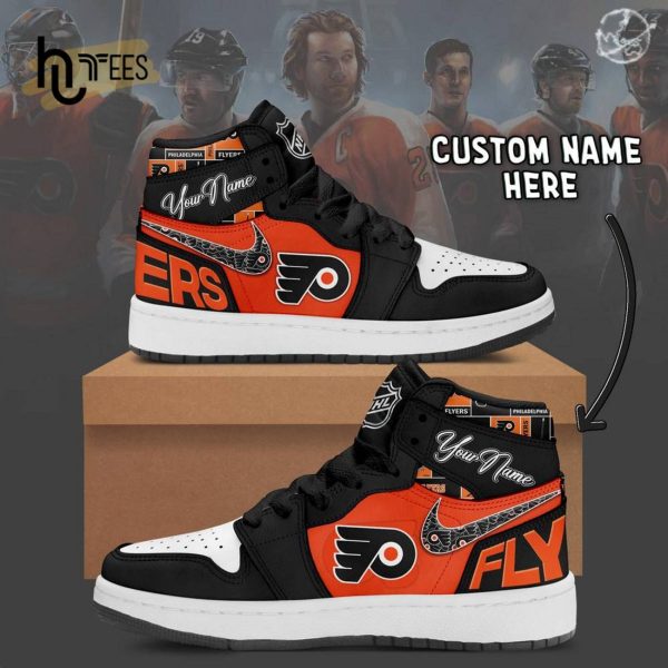 Custom NHL Philadelphia Flyers Air Jordan 1 Hightop Sneaker