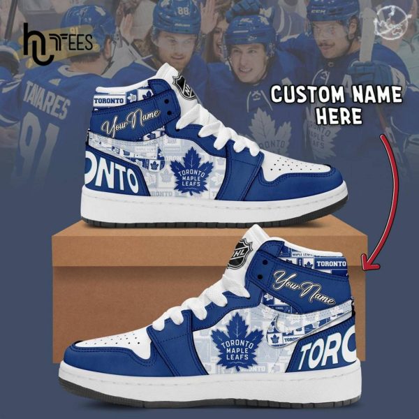 Custom NHL Toronto Maple Leafs Air Jordan 1 Hightop Sneaker