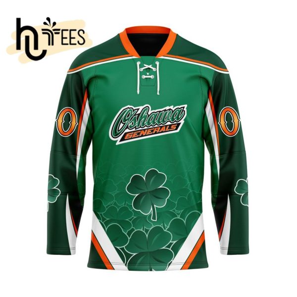 Custom Oshawa Generals Team For St.Patrick Day Hockey Jersey