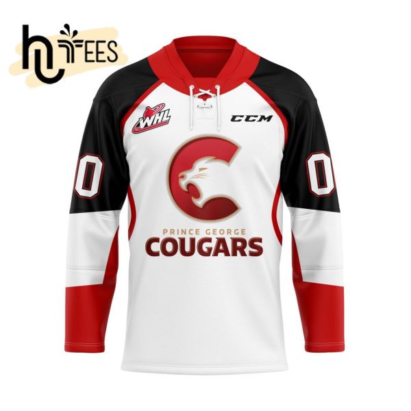 Custom Prince George Cougars Away Hockey Jersey