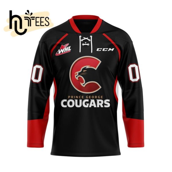 Custom Prince George Cougars Home Hockey Jersey