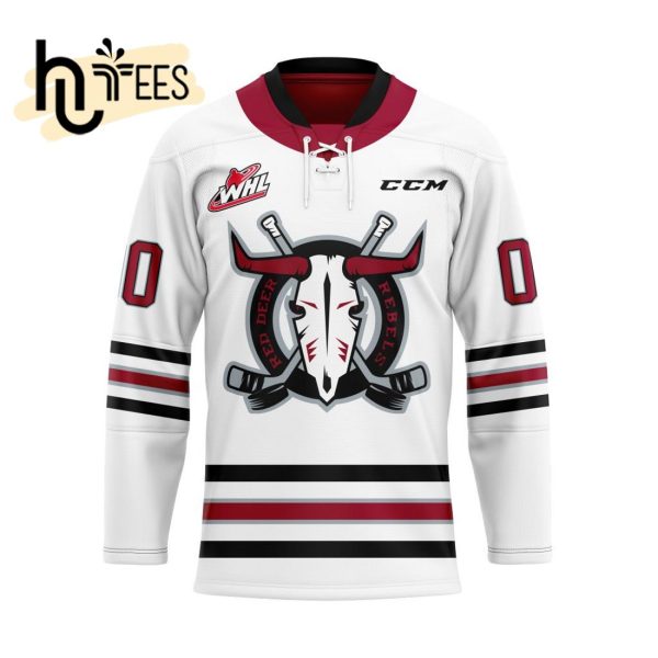Custom Red Deer Rebels Away Hockey Jersey