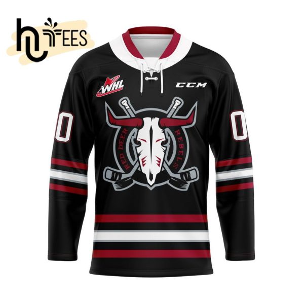 Custom Red Deer Rebels Home Hockey Jersey