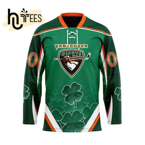 Custom Vancouver Giants Team For St.Patrick Day Hockey Jersey
