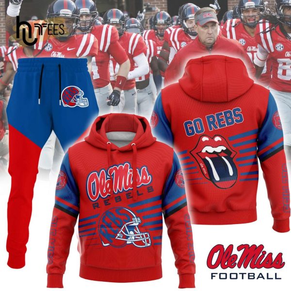 Go Rebs Ole Miss Rebels Red Combo Hoodie, Jogger, Cap Limited Edition