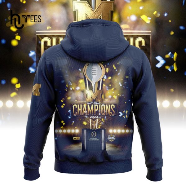 Let’s Go Blue 2023 Michigan Football CFP National Champions Navy Hoodie, Jogger, Cap