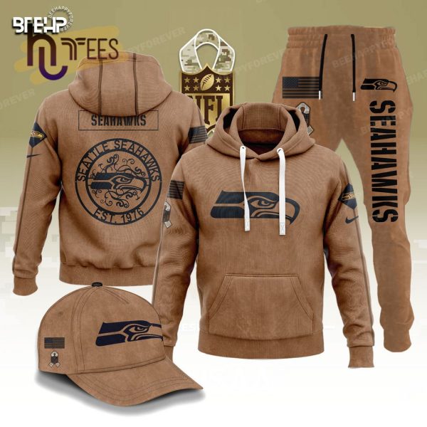 Limited Edition Seattle Seahawks Veterans Salute To Service Hoodie, Jogger, Cap