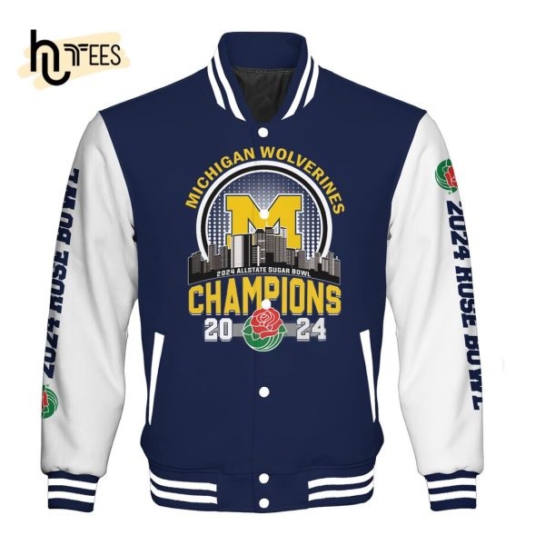 Michigan Football 2024 Allstate Sugar Bowl Champions Baseball Jacket Limited