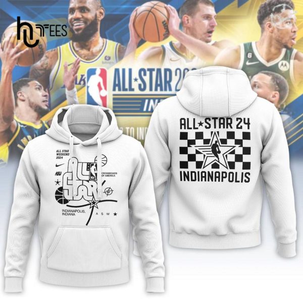 NBA All Star 2024 Indianapolis White Hoodie
