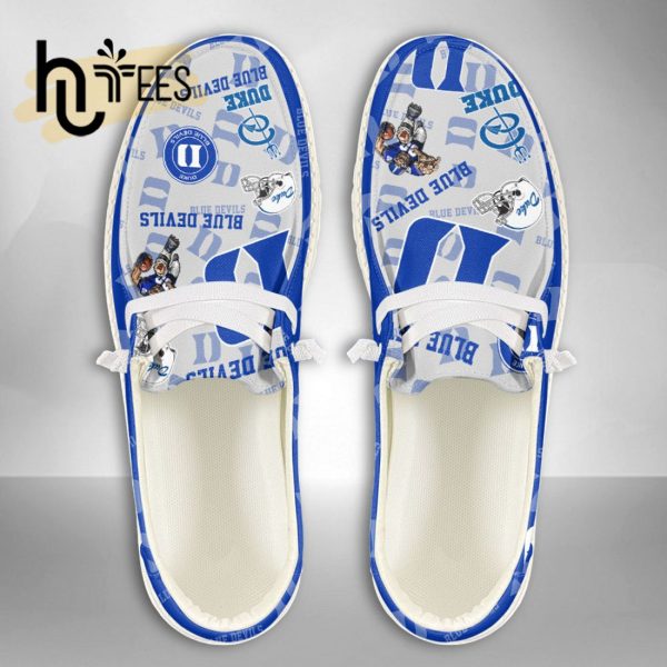 NCAA Duke Blue Devils Custom Name Hey Dude Shoes