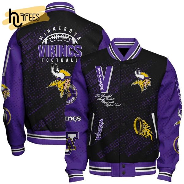 NFL Minnesota Vikings Baseball Jacket, Sport Jacket, FootBall Fan Gifts