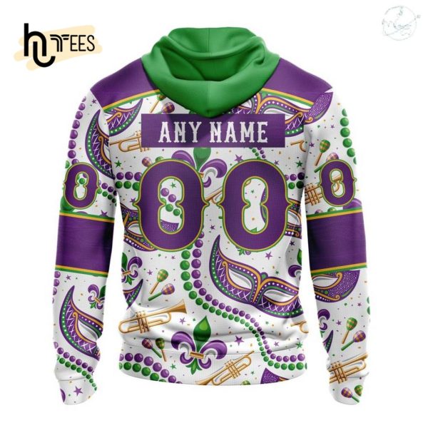 Personalized NHL Detroit Red Wings Special Mardi Gras Design Hoodie