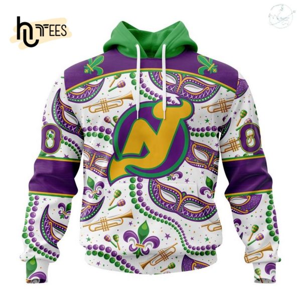 Personalized NHL New Jersey Devils Special Mardi Gras Design Hoodie
