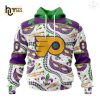 Personalized NHL Pittsburgh Penguins Special Mardi Gras Design Hoodie