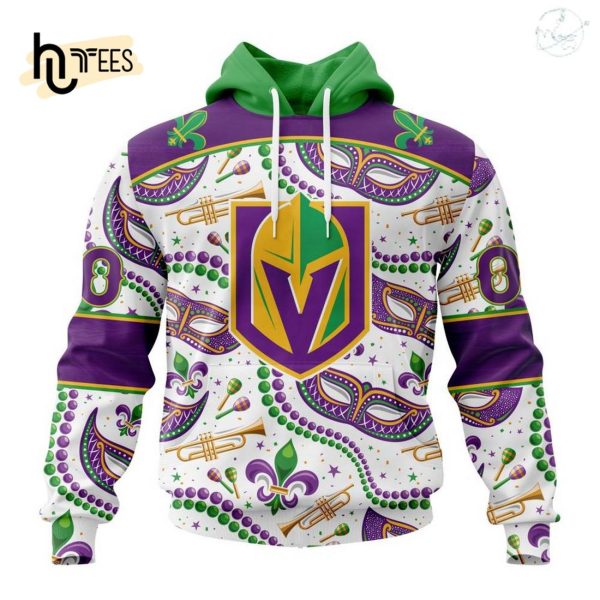 Personalized NHL Vegas Golden Knights Special Mardi Gras Design Hoodie