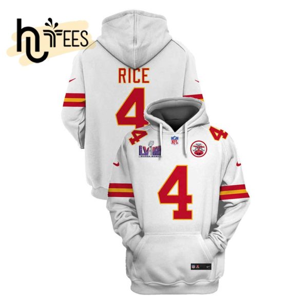 Rashee Rice Kansas City Chiefs Limited Edition White Hoodie Jersey