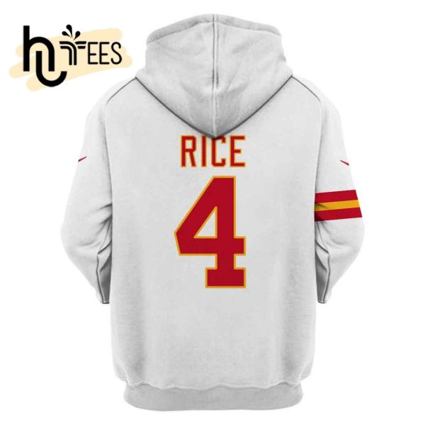 Rashee Rice Kansas City Chiefs Limited Edition White Hoodie Jersey