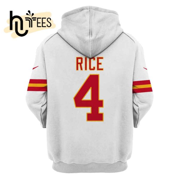 Rashee Rice Kansas City Chiefs Limited Edition White Hoodie Jersey