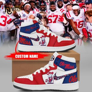 Custom Name Ole Miss Rebels 2023 Football Team Air Jordan 1