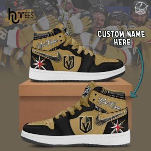Custom NHL Vegas Golden Knights Air Jordan 1 Hightop Sneaker