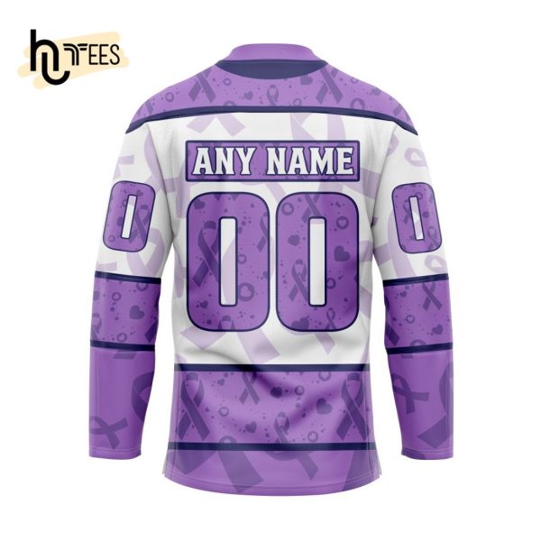 USHL Green Bay Gamblers Special Custom Lavender Fight Cancer Hockey Jersey