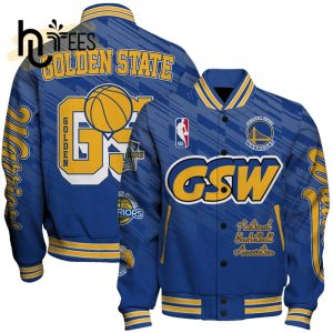 Golden State Warriors Team Logo Sport Pattern Classic Baseball Jacket