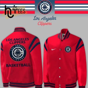 NBA Los Angeles Clippers Basketball 2024 Red Baseball Jacket, Jogger, Cap