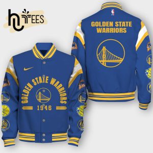 NBA Golden State Warriors Classic Sports Navy Baseball Jacket