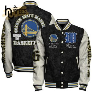 Golden State Warriors NBA Team Logo Sport Pattern Style Baseball Jacket