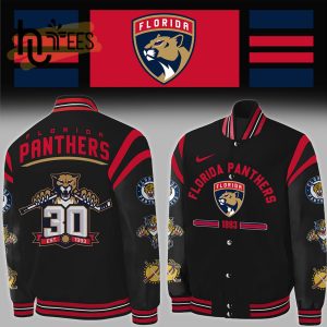 Florida Panthers 2024 NHL Black Baseball Jacket, Jogger, Cap
