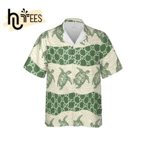 Green Turtle Luxury Summer 2024 Hawaiian Shirt, Shorts