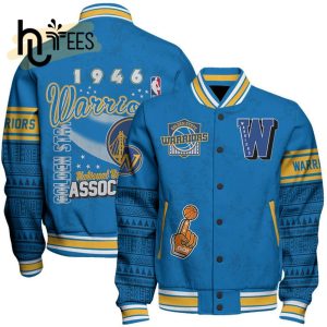 Golden State Warriors Team Logo Sport Pattern Vintage Baseball Jacket