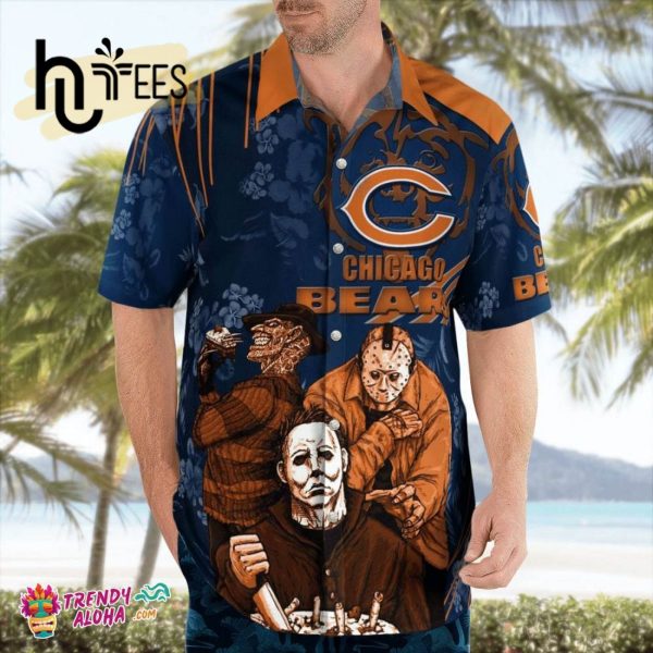 Chicago Bears Halloween Horror Hawaiian Shirt