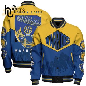 NBA Golden State Warriors Team Logo Sport Pattern Baseball Jacket