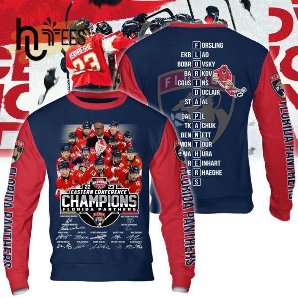 Florida Panthers NHL Eastern Conference Final Champs Navy Hoodie 3D