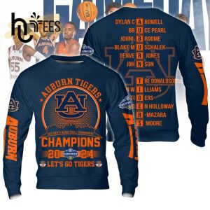 2024 Auburn Tigers SEC Conference Tournament Champions Navy Hoodie 3D