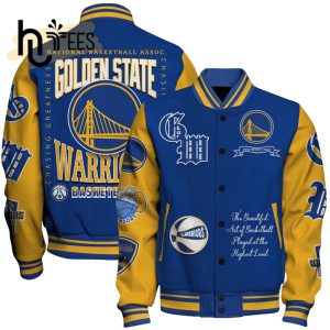 Golden State Warriors National Basketball Association Print Baseball Jacket