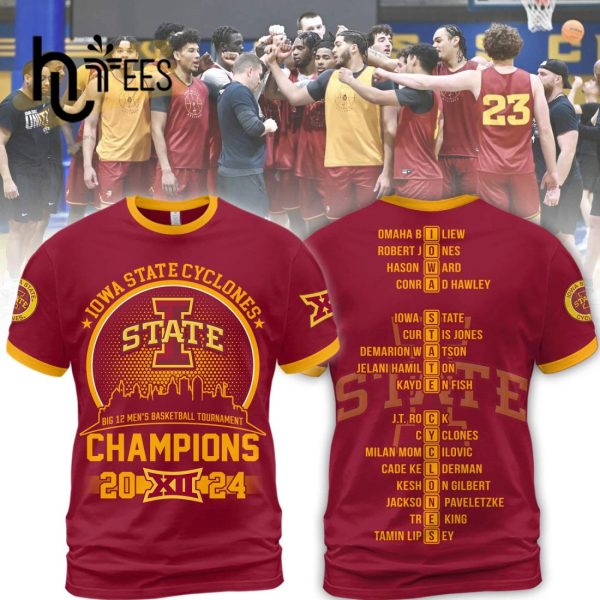 Iowa State Cyclones Men’s Basketball Champions 2024 Cardinal Hoodie 3D