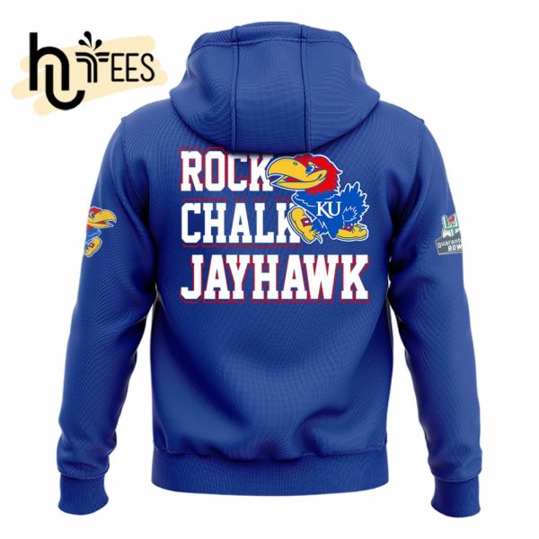 Kansas Jayhawks 2024 Guaranteed Rate Bowl Champions Navy Hoodie, Jogger, Cap