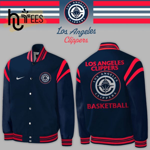 Los Angeles Clippers 2024 NBA Fans Gifts Navy Baseball Jacket, Jogger, Cap