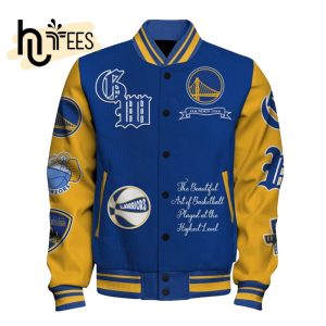 Golden State Warriors National Basketball Association Print Baseball Jacket