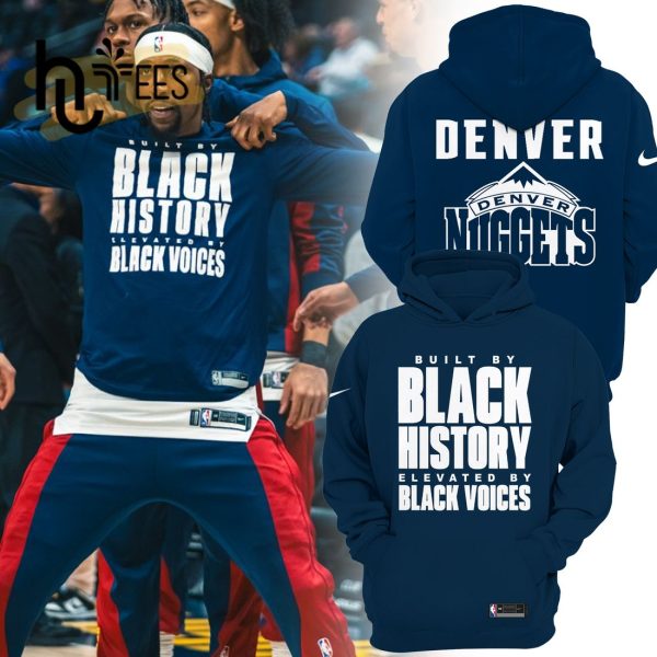NBA Denver Nuggets Black History Black Voices Navy Hoodie, Jogger, Cap