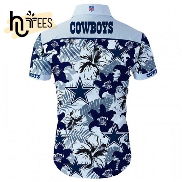 NFL Dallas Cowboys Tropical Flower Short Sleeve Trendy Hawaiian Shirt Aloha Shirt
