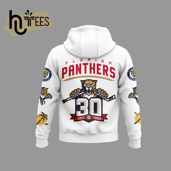 NHL Florida Panthers 2024 White Hoodie, Jogger, Cap