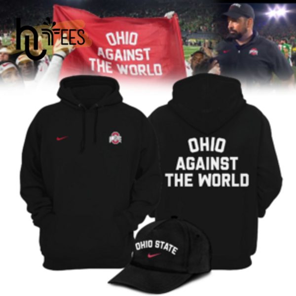 Ohio State Buckeyes NCAA Against The World Black Hoodie, Jogger, Cap