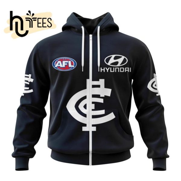 Personalized AFL Carlton Blues FC Black Hoodie