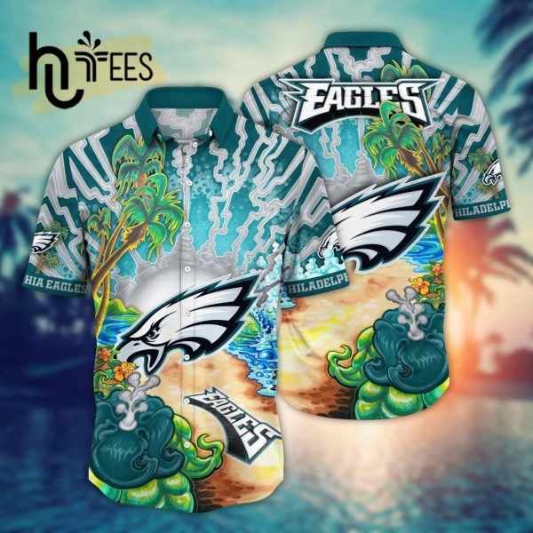 Philadelphia Eagles NFL Hawaiian Shirt Sea Shorestime Aloha Shirt