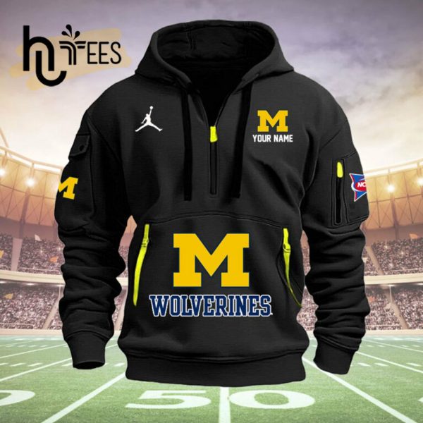 NCAA Michigan Wolverines Football Custom Name Black Hoodie