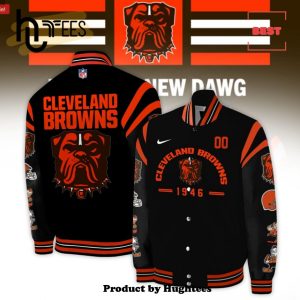 Cleveland Browns 2024 Black Baseball Jacket
