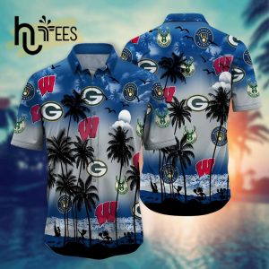 Luxury Wisconsin Sports Palm Tree Hawaiian Shirt